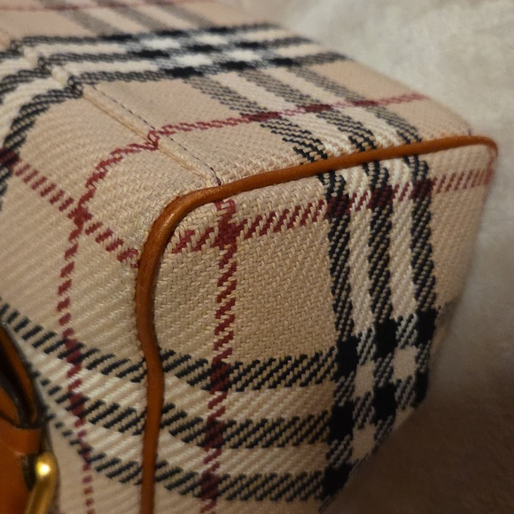 Burberry Brown and Cream Plaid Small Satchel - Picture 10 of 11